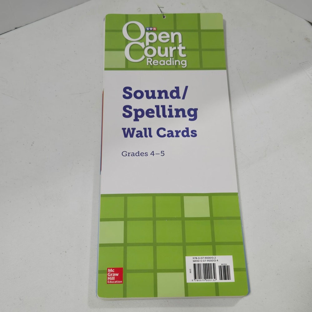 SRA Open Court Reading Sound Spelling Wall Card Grades 4-5 McGraw Hill Education